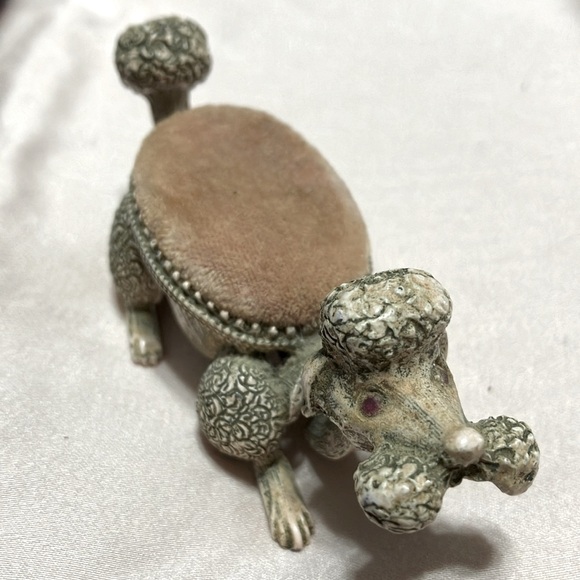 Vintage mid century era, signed Florenza poodle bobble, head pin cushion - Picture 7 of 7